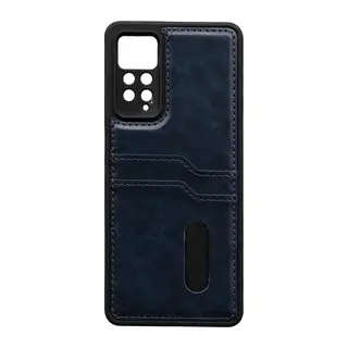 Redmi Note 12 Pro 4G Kılıf Sara Kartvizitli Deri Kılıf - Lacivert