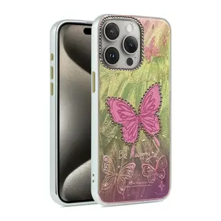 iPhone 15 Pro Max Kılıf Blade Aynalı Desenli Kapak - Desen 5