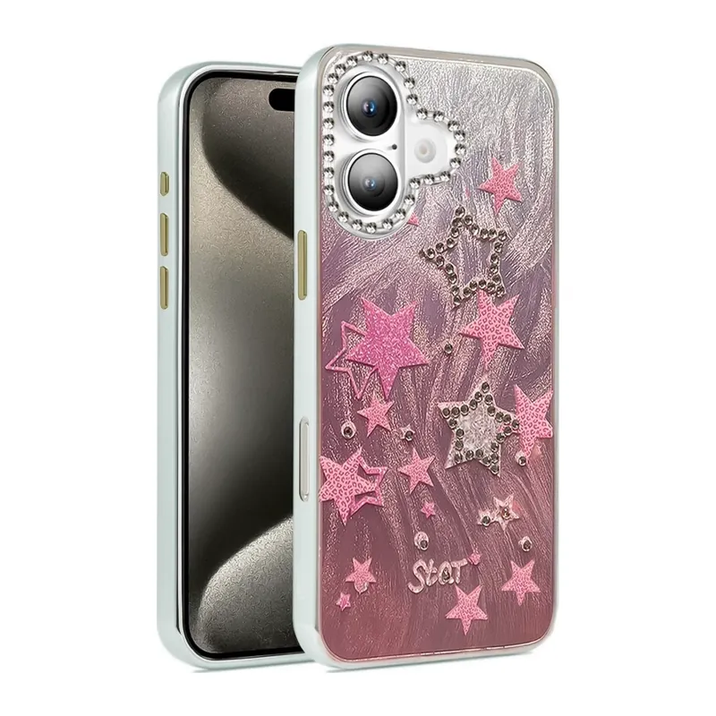 iPhone 16 Kılıf Blade Aynalı Desenli Kapak - Desen 7
