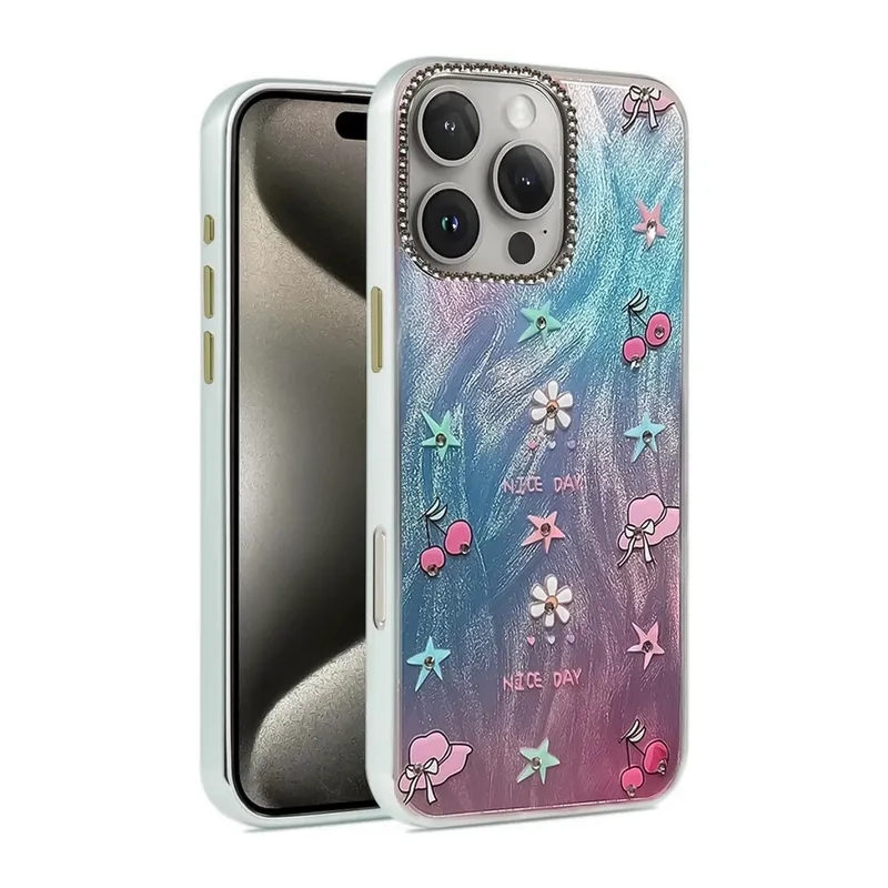 iPhone 16 Pro Max Kılıf Blade Aynalı Desenli Kapak - Desen 4