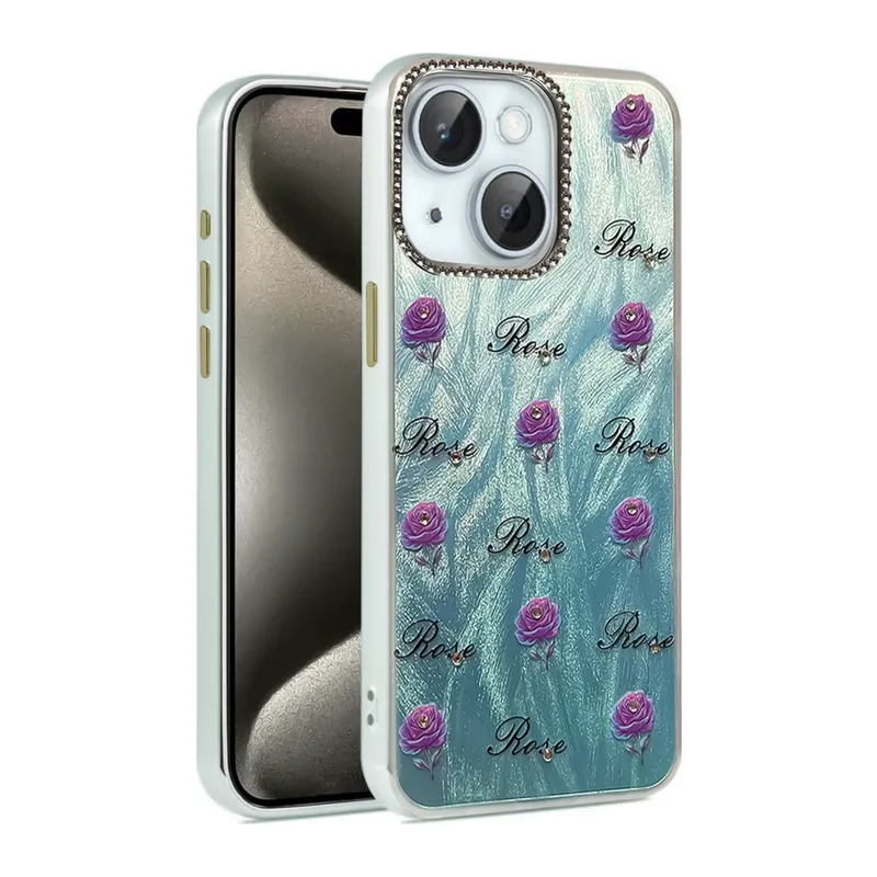 iPhone 15 Plus Kılıf Blade Aynalı Desenli Kapak - Desen 9