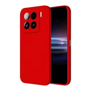Mi 15 Pro Kılıf Nano içi Kadife Silikon - Kırmızı