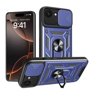 iPhone 16E Kılıf Pars Lens Yüzüklü Silikon - Lacivert