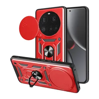 Mi 15 Ultra Kılıf Pars Lens Yüzüklü Silikon - Kırmızı