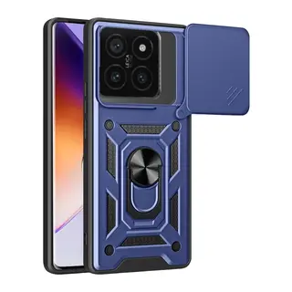 Mi 14T Pro Kılıf Pars Lens Yüzüklü Silikon - Lacivert