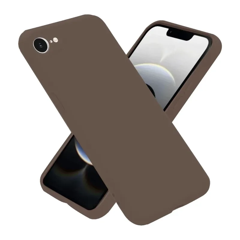 iPhone 16E Kılıf First Silikon - Kahverengi