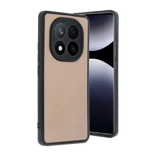 Redmi Note 14 Pro 5G Kılıf Aras Deri Kapak - Pudra