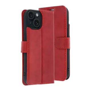 iPhone 15 Trend S Plus Kapaklı Kılıf - Kırmızı