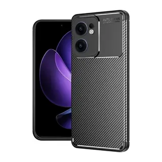 Reno 13F Kılıf Auto Focus Karbon Kapak - Siyah