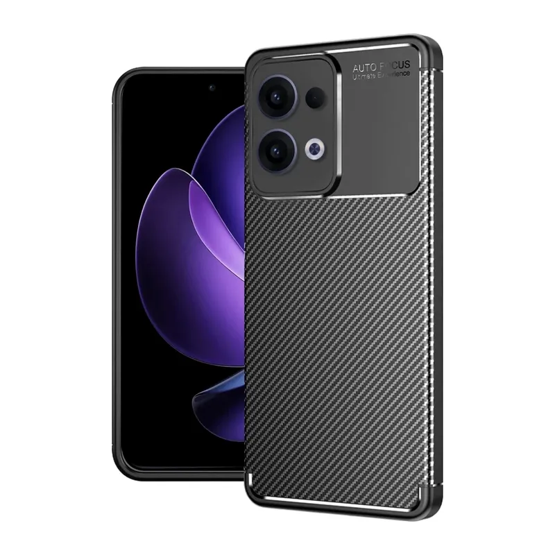 Reno 13 Pro Kılıf Auto Focus Karbon Kapak - Siyah
