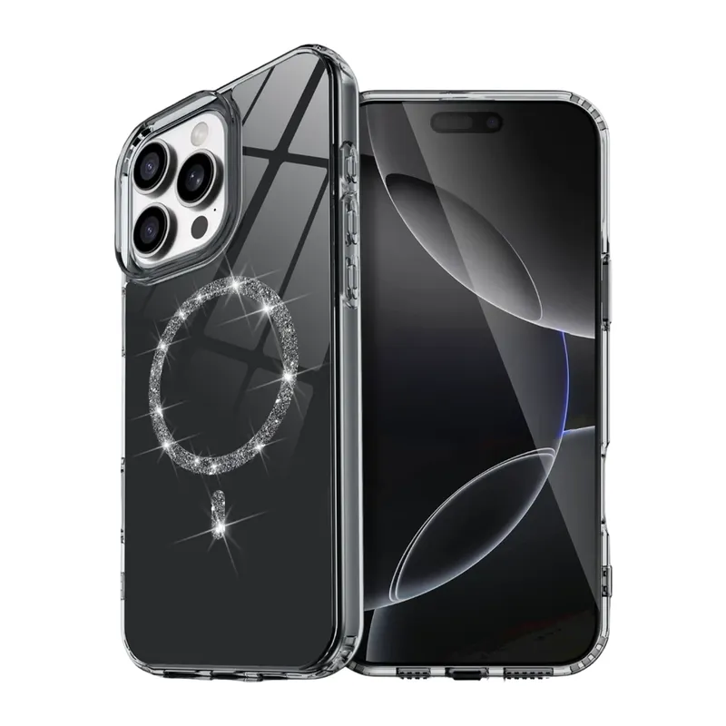 iPhone 14 Pro Max Live Diamond Magsafe Kapak - Siyah