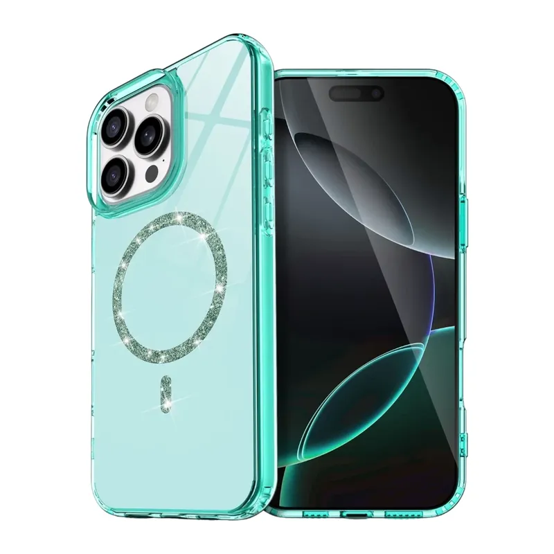 iPhone 14 Pro Max Live Diamond Magsafe Kapak - Yeşil