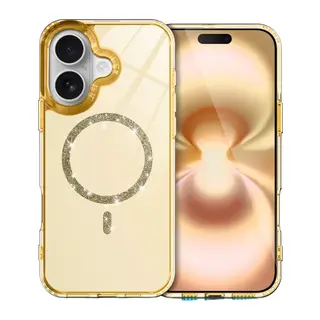 iPhone 16 Live Diamond Magsafe Kapak - Sarı