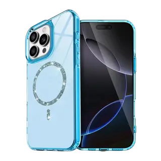 iPhone 16 Pro Live Diamond Magsafe Kapak - Mavi