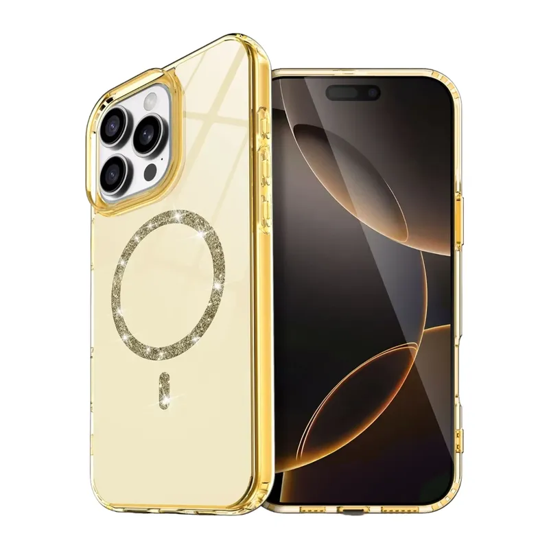 iPhone 16 Pro Live Diamond Magsafe Kapak - Sarı