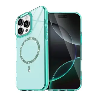 iPhone 16 Pro Live Diamond Magsafe Kapak - Yeşil