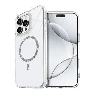 iPhone 16 Pro Live Diamond Magsafe Kapak - Şeffaf