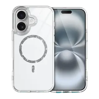 iPhone 16 Plus Live Diamond Magsafe Kapak - Şeffaf