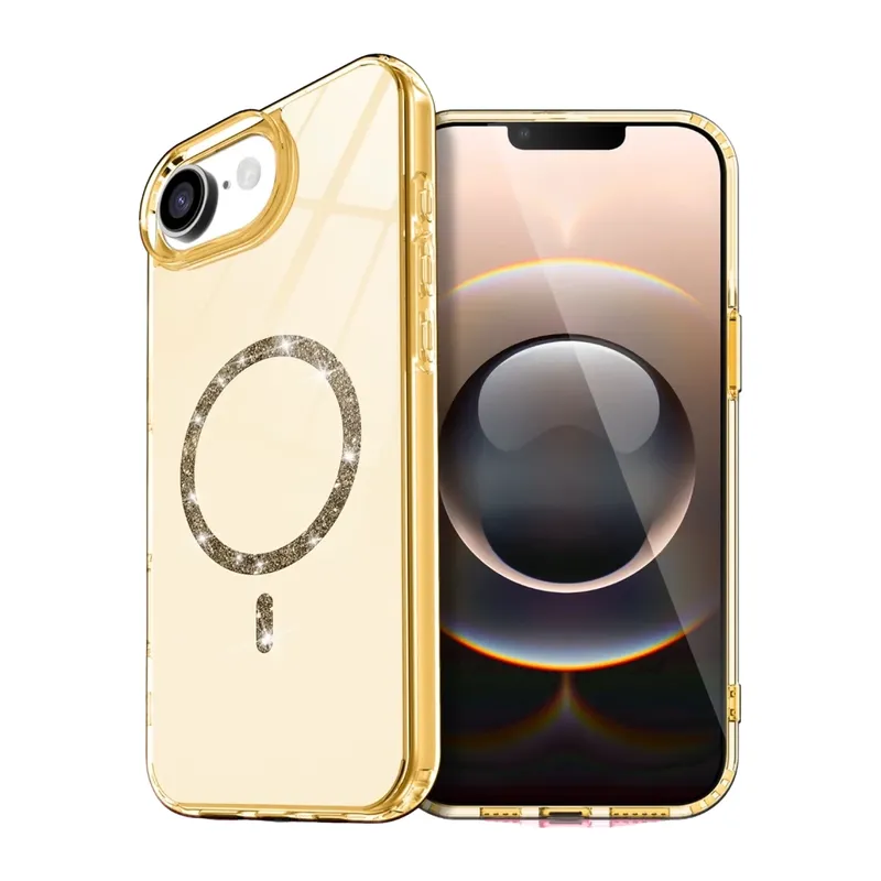 iPhone 16E Live Diamond Magsafe Kapak - Sarı