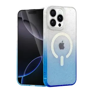 iPhone 15 Pro Pummel Shiny Magsafe Kapak - Mavi