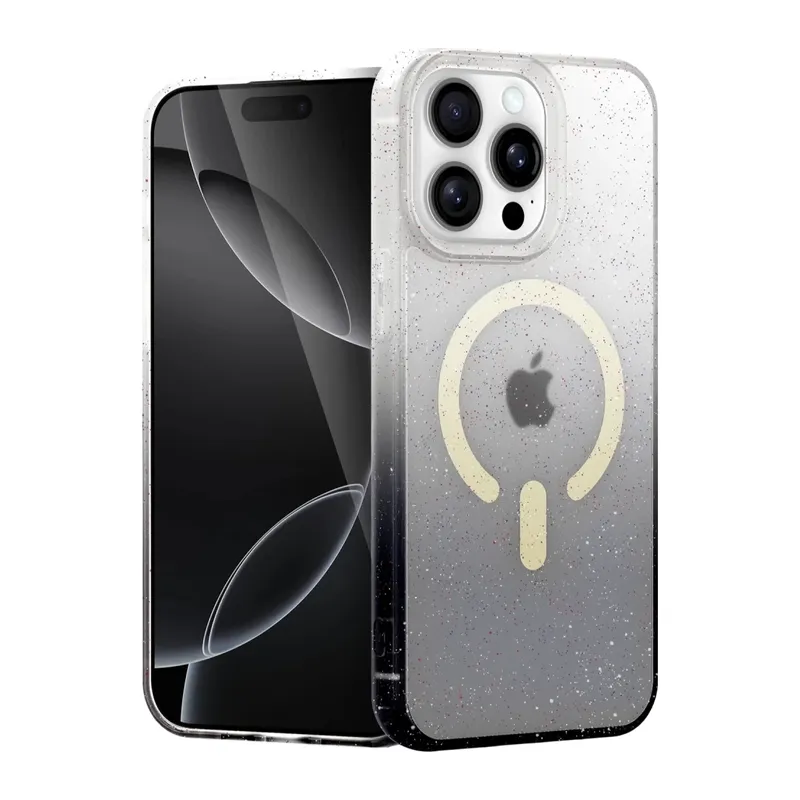 iPhone 15 Pro Pummel Shiny Magsafe Kapak - Siyah