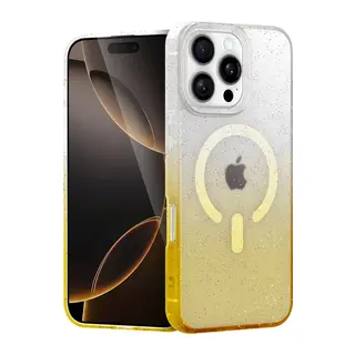 iPhone 16 Pro Pummel Shiny Magsafe Kapak - Gold