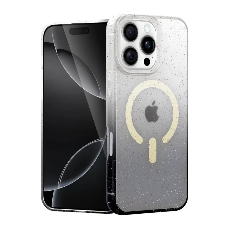 iPhone 16 Pro Pummel Shiny Magsafe Kapak - Siyah