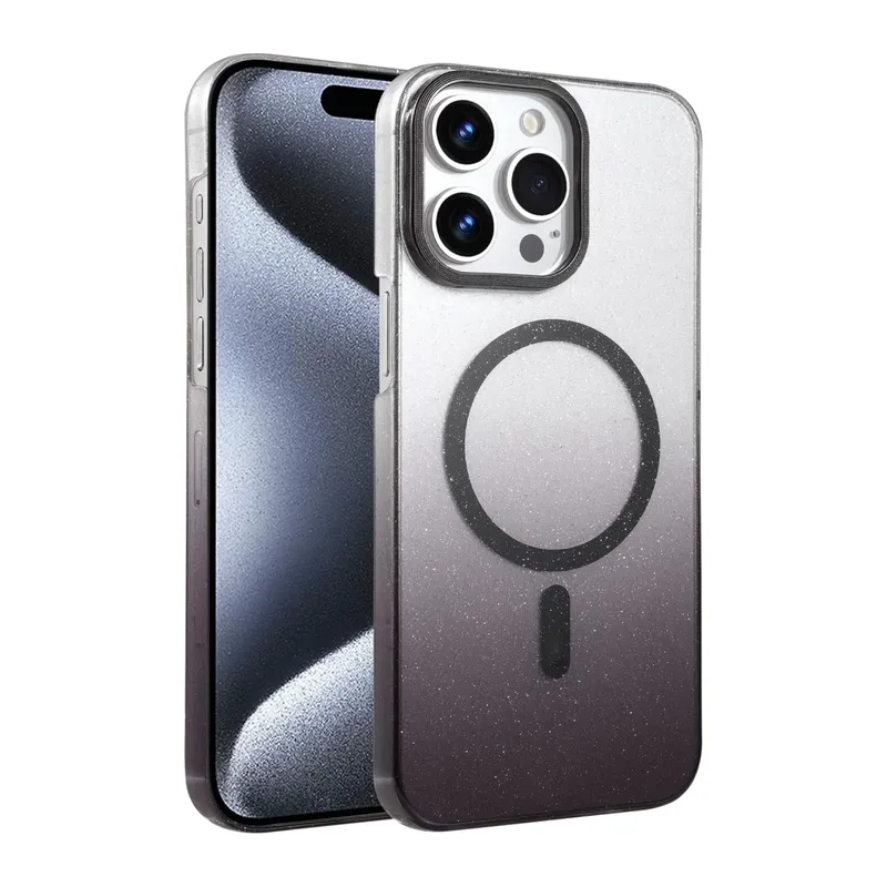 iPhone 14 Pro Max Glossy Magsafe Kapak - Siyah