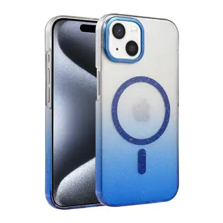 iPhone 15 Plus Glossy Magsafe Kapak - Mavi