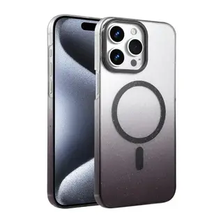 iPhone 15 Pro Max Glossy Magsafe Kapak - Siyah