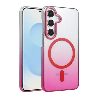 Samsung Galaxy S25 Glossy Magsafe Kapak - Pembe