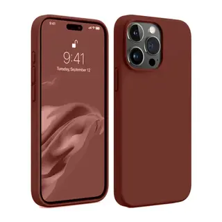 iPhone 15 Pro Max Kılıf First Silikon - Bordo
