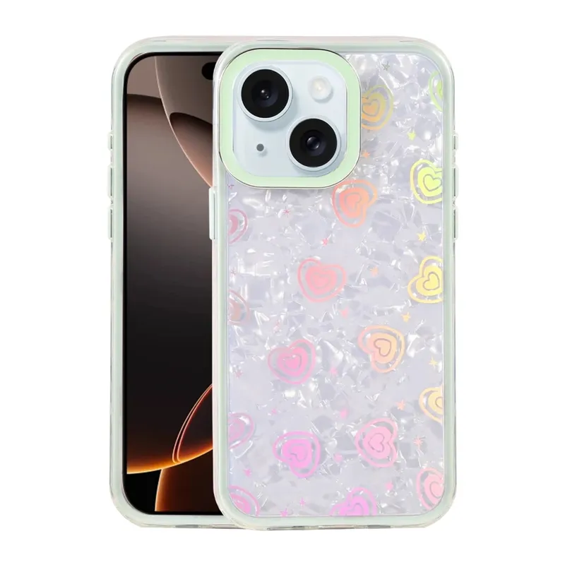 iPhone 14 Lumi Desenli Kapak - Yeşil