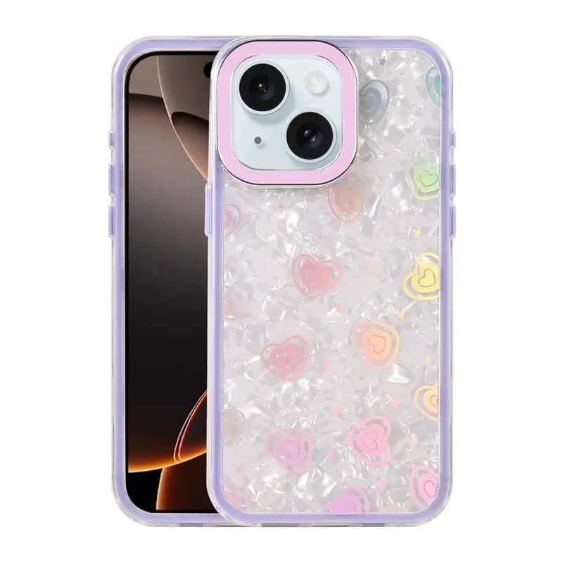 iPhone 14 Lumi Desenli Kapak - Mor