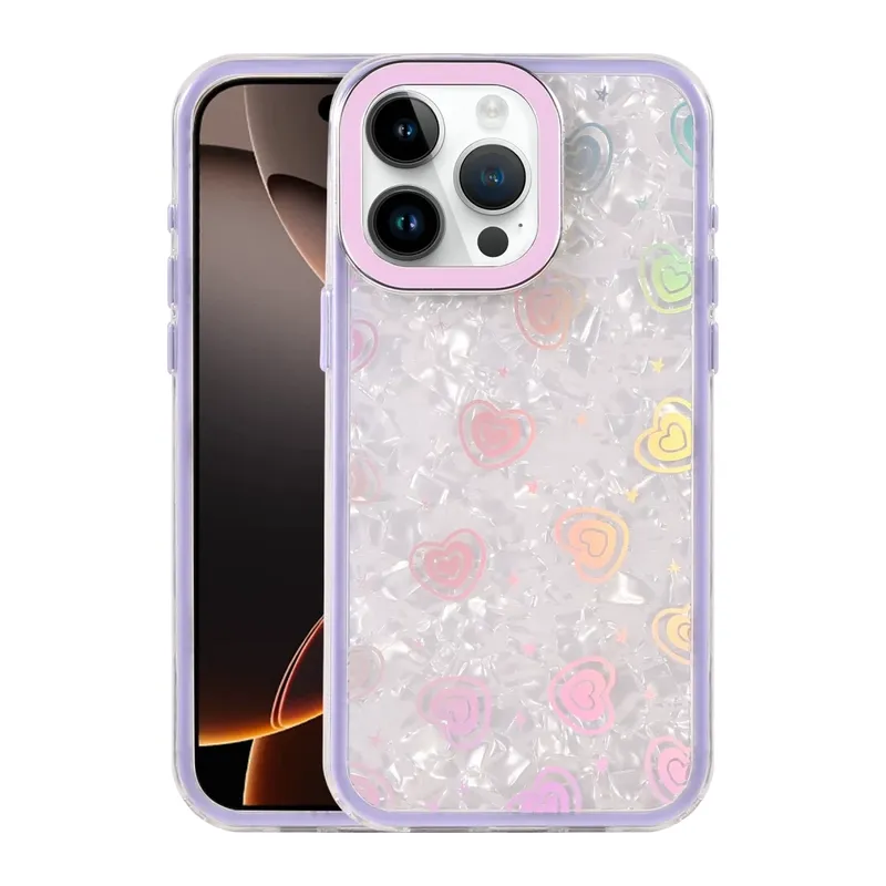 iPhone 15 Pro Lumi Desenli Kapak - Mor