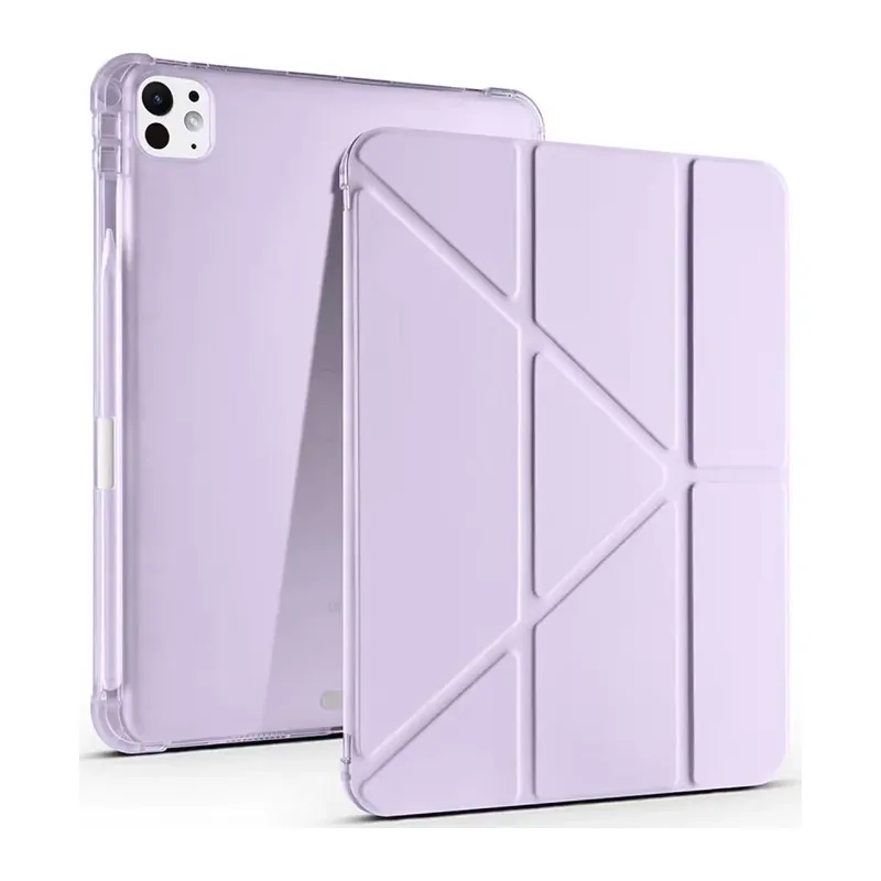 iPad Air 13 (2024) Kılıf Kalemlikli Mars Tablet Kılıfı - Lila