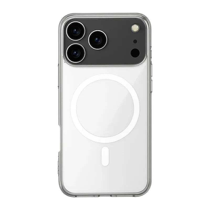iPhone 17 Pro Max Kılıf Magneticsafe Şeffaf Silikon - Şeffaf