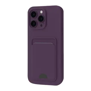 iPhone 16 Pro Max Kılıf Kelvin Kartvizitli Silikon - Derin Mor
