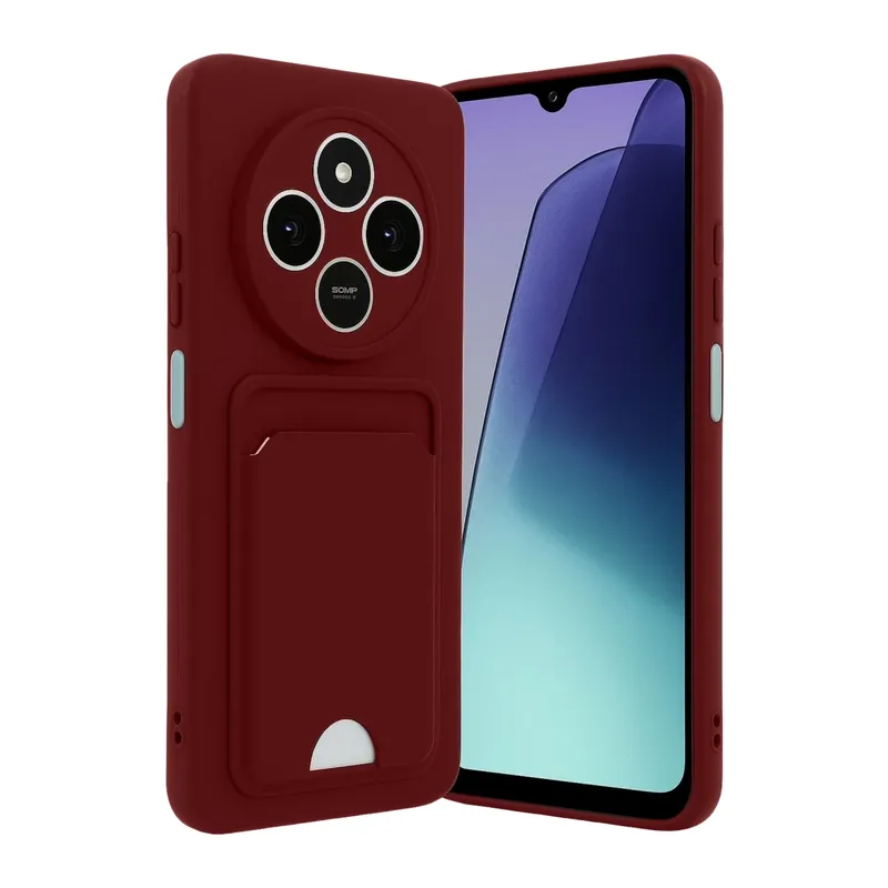 Redmi 14C Kelvin Kartvizitli Silikon - Bordo