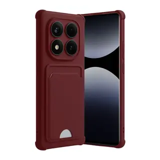 Redmi Note 14 Pro 5G Kelvin Kartvizitli Silikon - Bordo