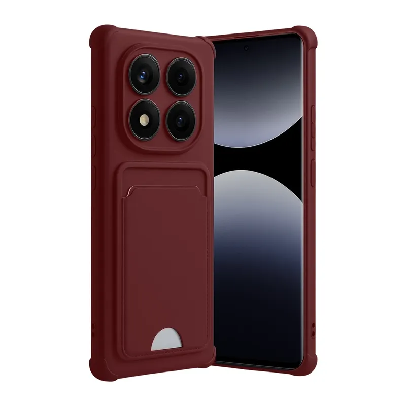 Redmi Note 14 Pro 5G Kelvin Kartvizitli Silikon - Bordo