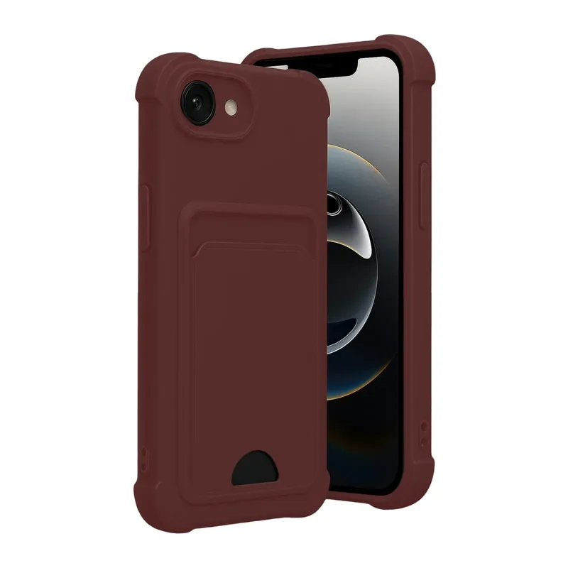 iPhone 16E Kelvin Kartvizitli Silikon - Bordo