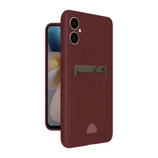 Samsung Galaxy A05 Kelvin Kartvizitli Silikon - Bordo