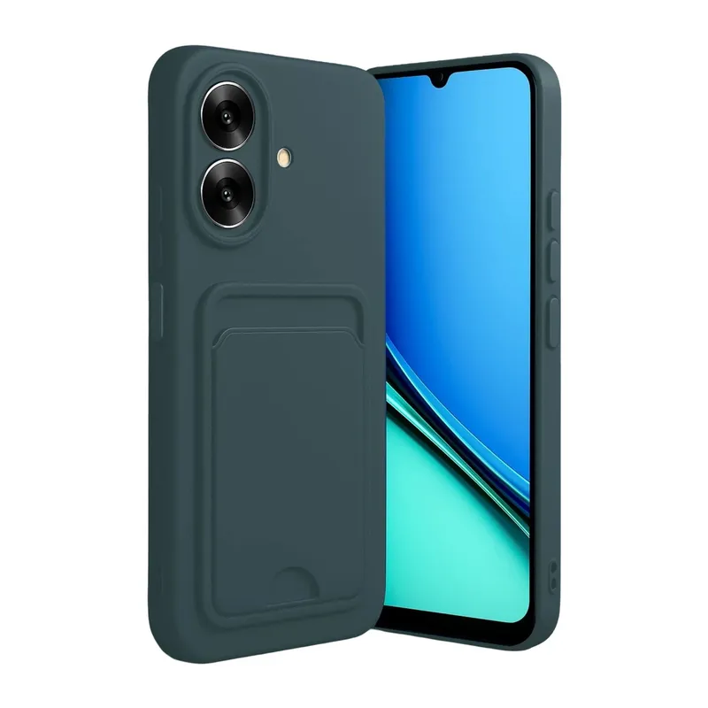 Realme Note 60 Kelvin Kartvizitli Silikon - Koyu Yeşil
