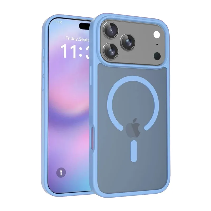 iPhone 17 Pro Max/18 Pro Max Jota Magsafe Kapak - Açık Mavi