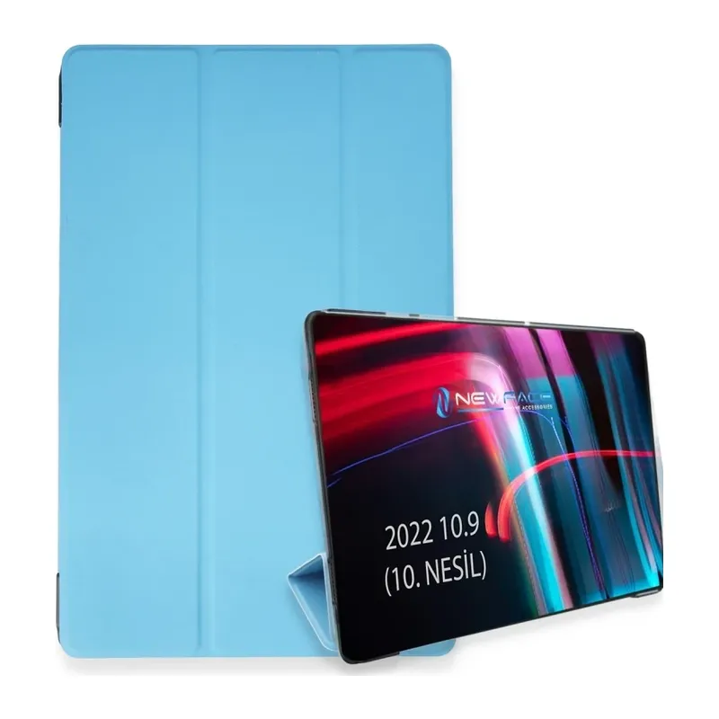 iPad 2025 10.9 10.nesil (A16) Kılıf Tablet Smart Kılıf - Açık Mavi