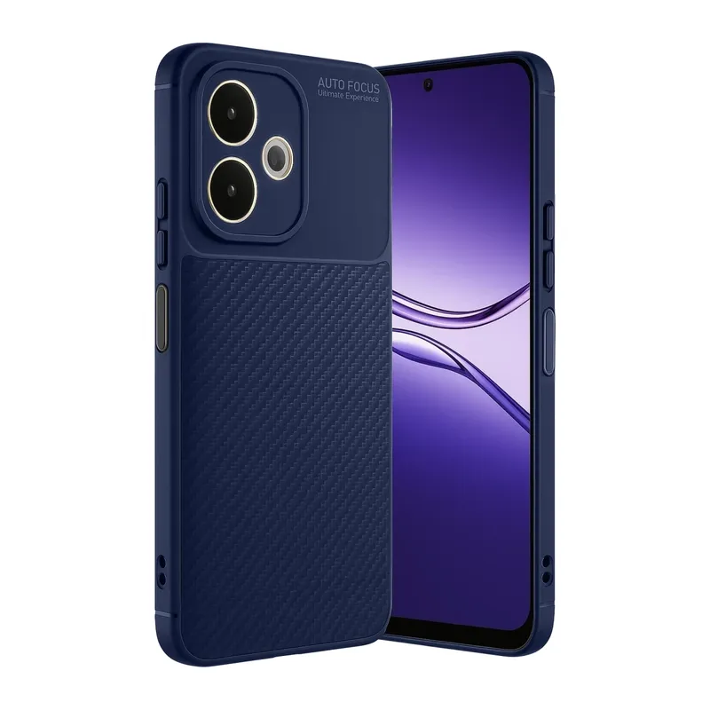 A5 Pro 4G Kılıf Auto Focus Karbon Kapak - Lacivert