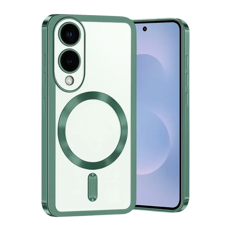 Samsung Galaxy S25 Edge Kross Magneticsafe Kapak - Koyu Yeşil