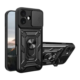 iPhone 17 Pars Lens Yüzüklü Silikon - Siyah