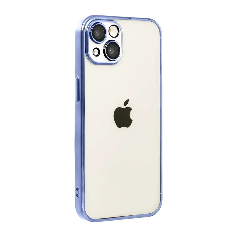iPhone 15 Lensli Silikon - Açık Mavi